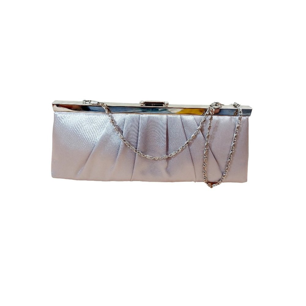 Jessica McClintock Vintage Women's Silver Chain Strap Handbag